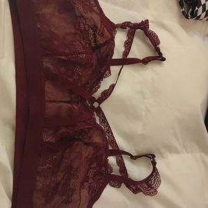 Maroon lacey bralette